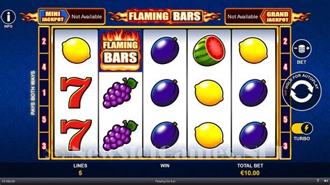 Flaming bars low slot  The features of 3D slots